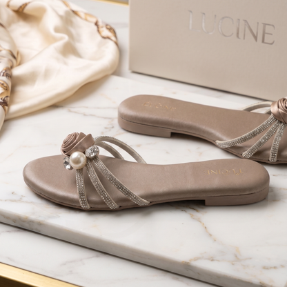 Pearl Bloom Crystal Flats