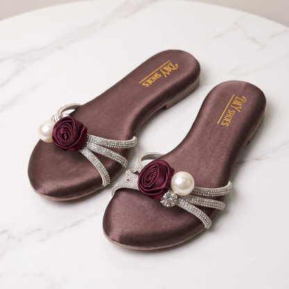 Pearl Bloom Crystal Flats