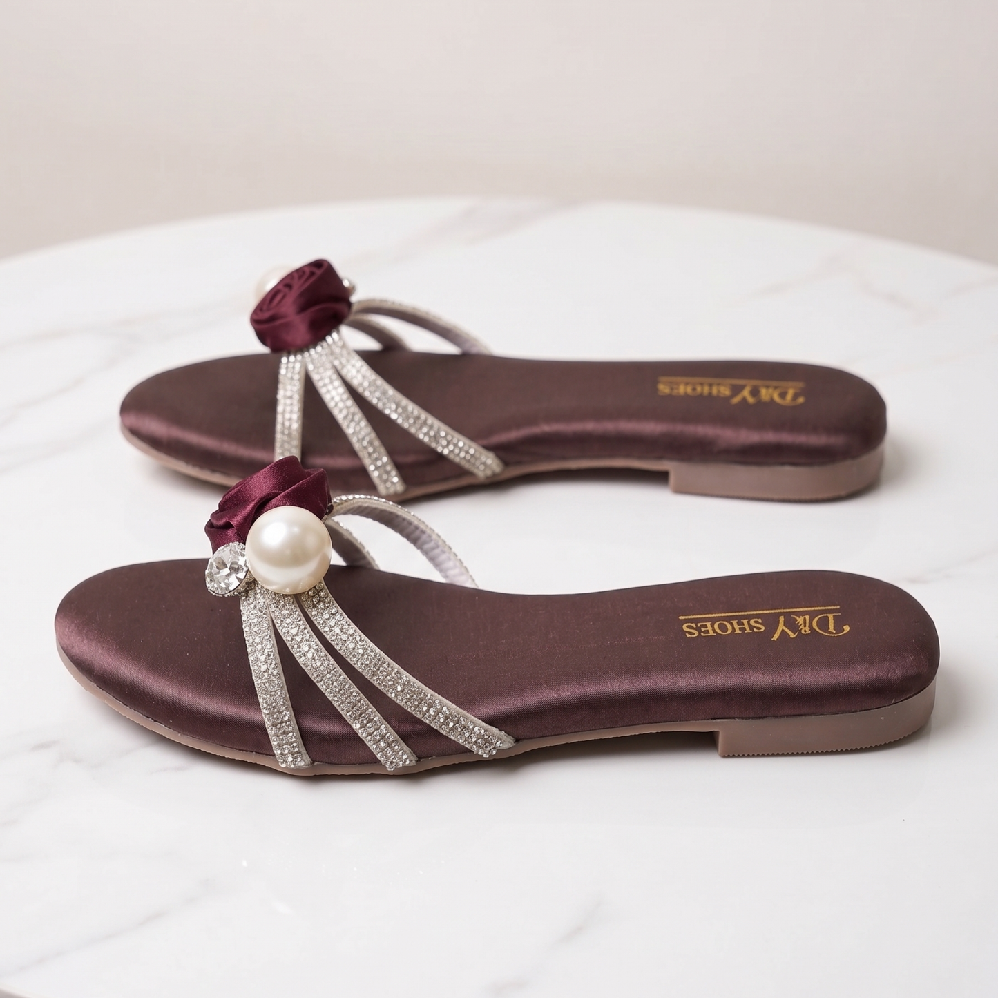 Pearl Bloom Crystal Flats