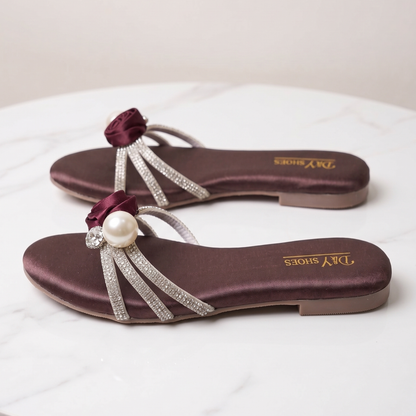 Pearl Bloom Crystal Flats