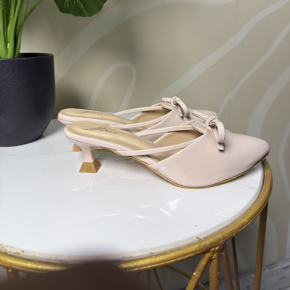 Elegant Bow Mule Heels